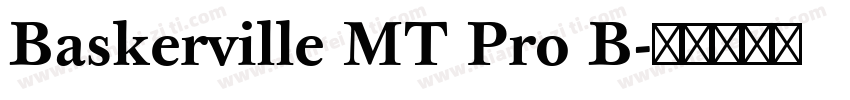 Baskerville MT Pro B字体转换